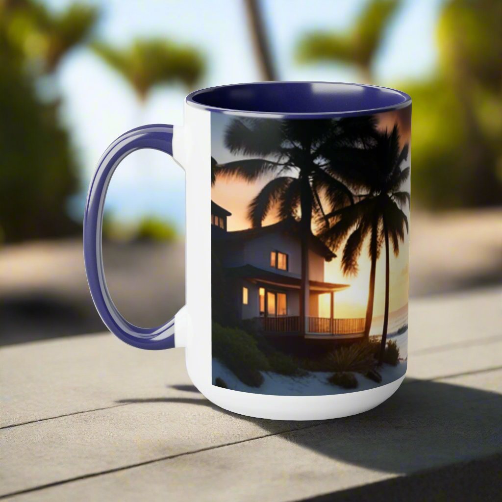 Two-Tone Coffee Mugs, 15oz