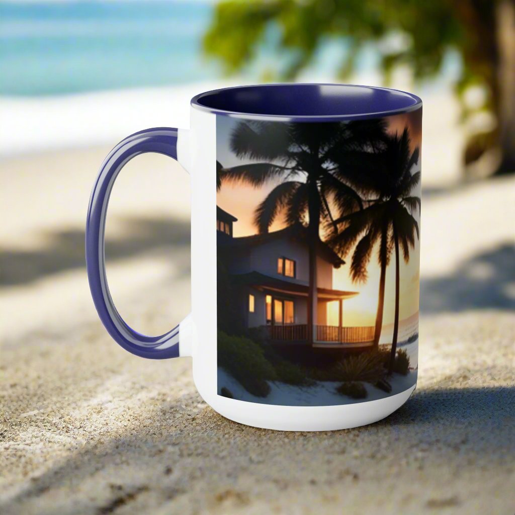 Two-Tone Coffee Mugs, 15oz