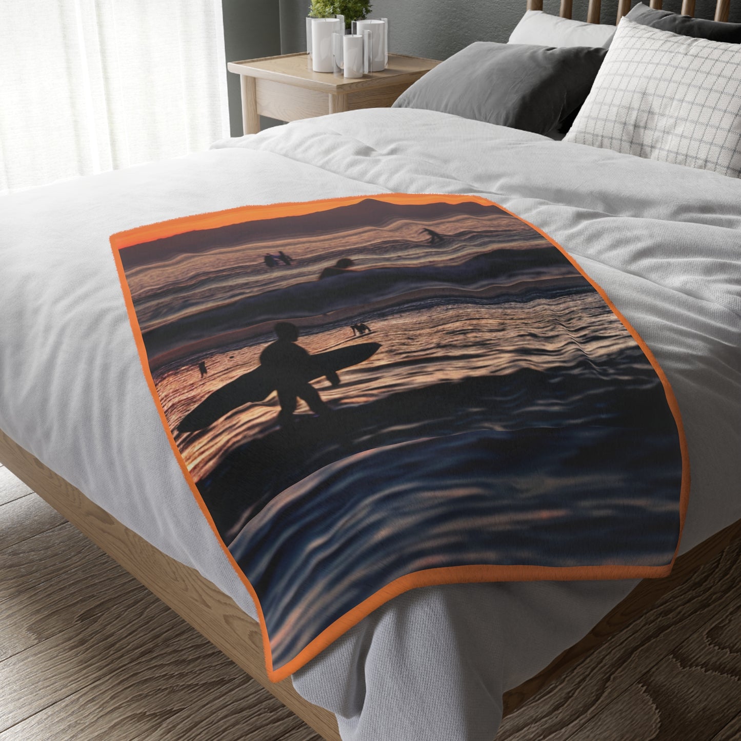 Surfing Velveteen two-sided Microfiber Blanket