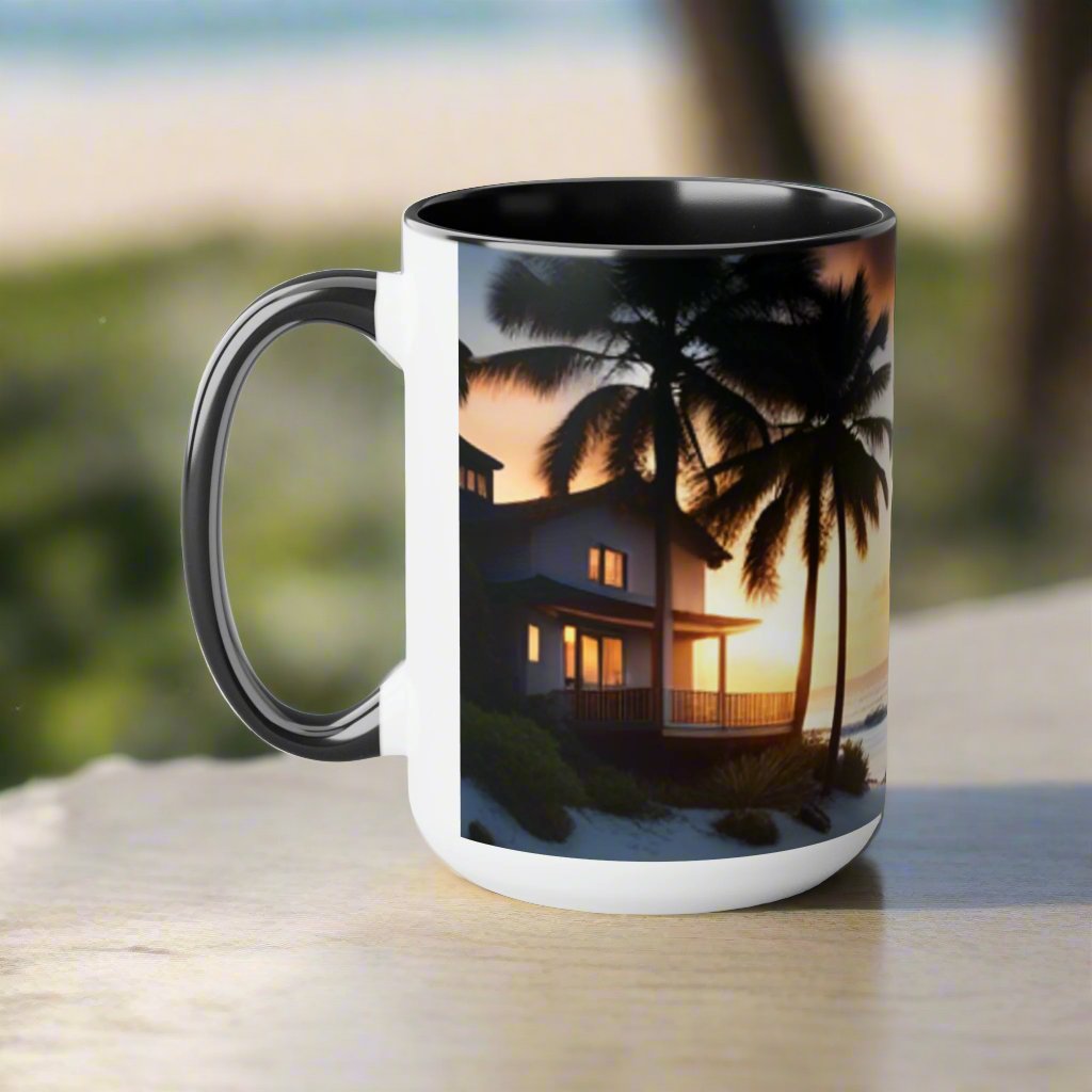 Two-Tone Coffee Mugs, 15oz