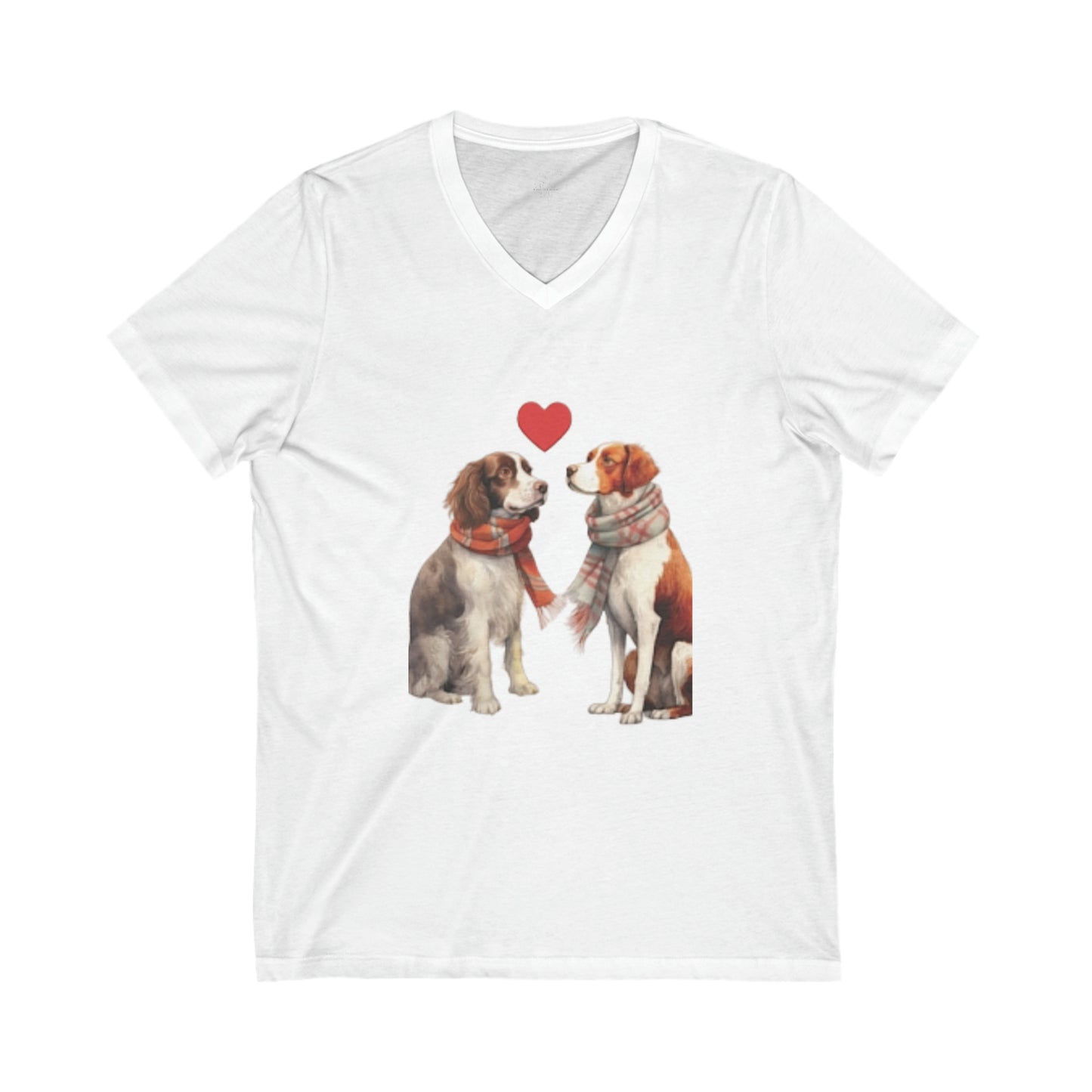 Adorable Pups - Jersey Short Sleeve V-Neck Tee