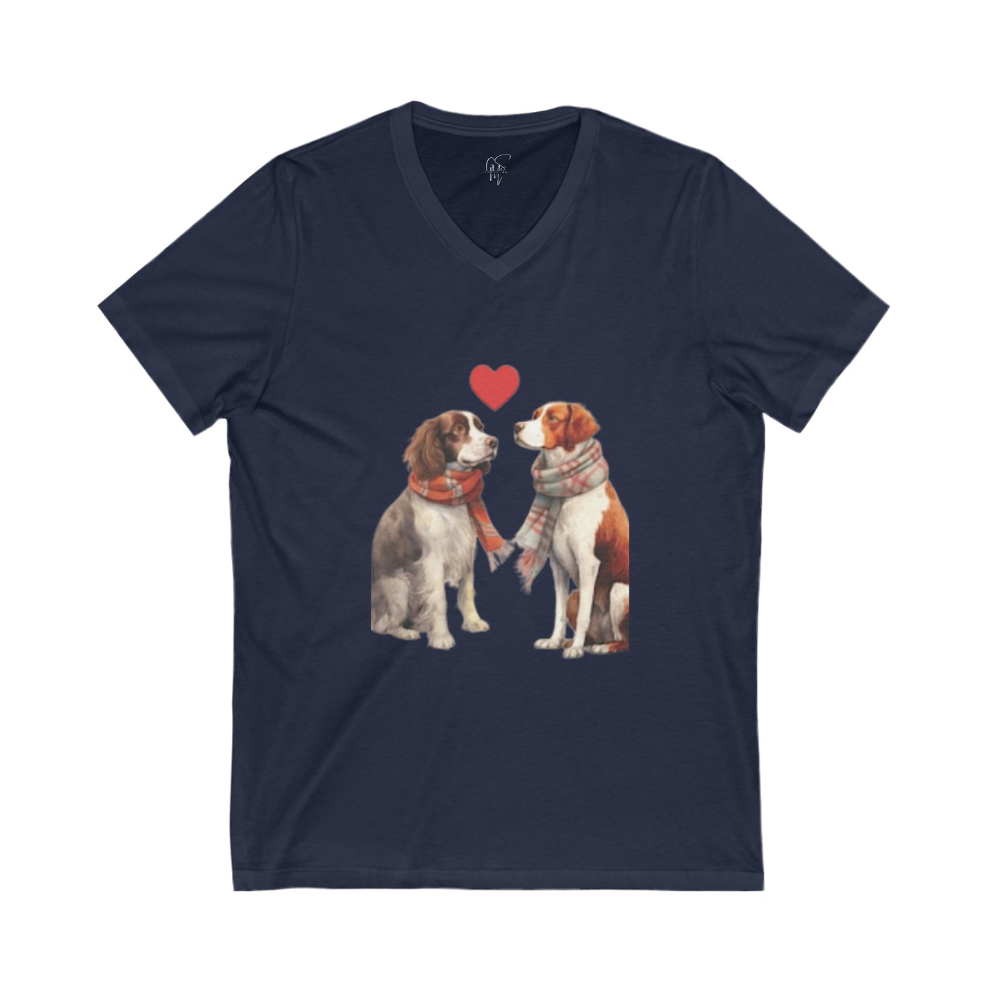 Adorable Pups - Jersey Short Sleeve V-Neck Tee