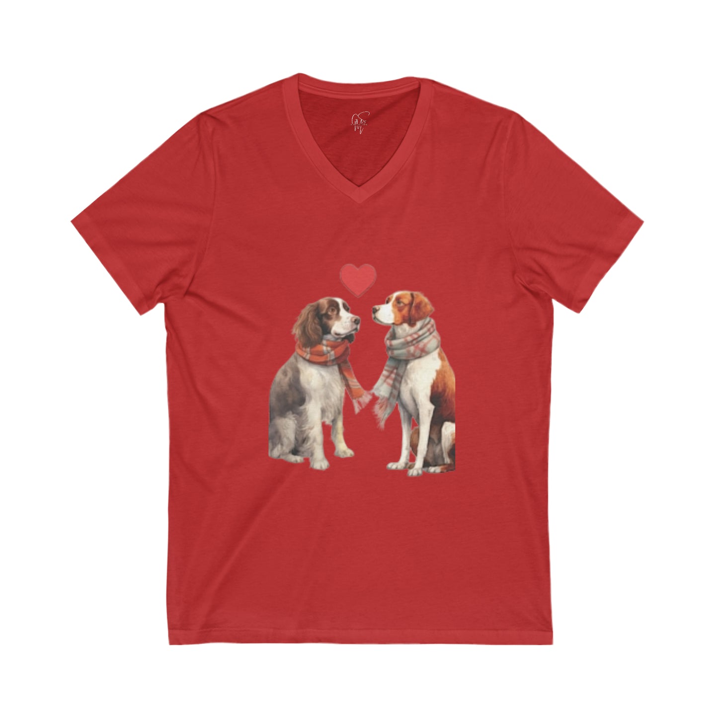 Adorable Pups - Jersey Short Sleeve V-Neck Tee