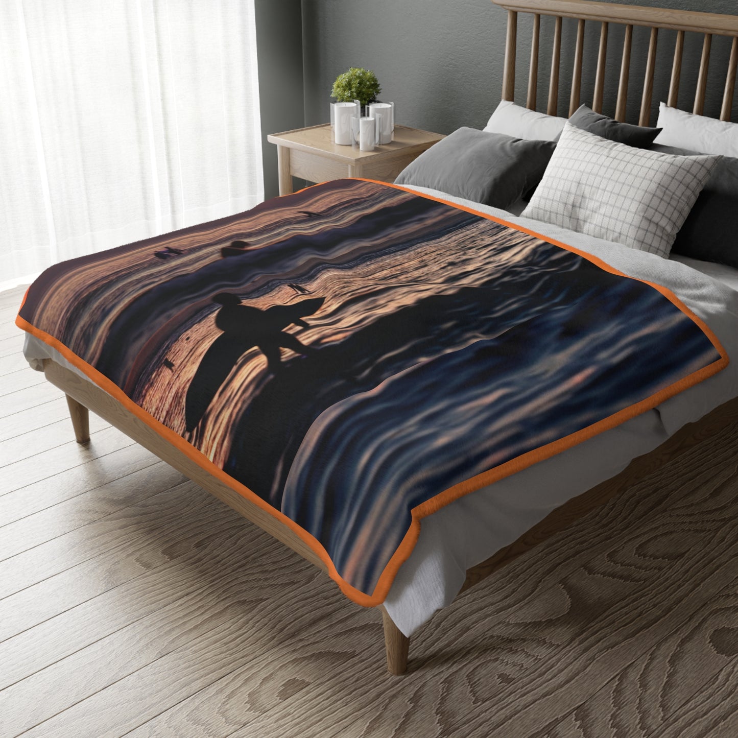 Surfing Velveteen two-sided Microfiber Blanket