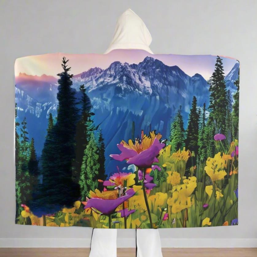 Hooded Sherpa Fleece Blanket