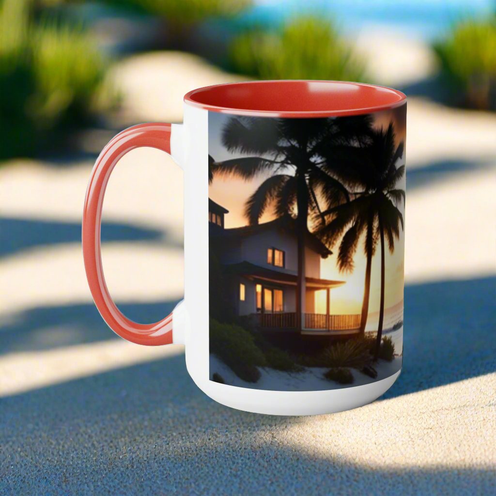 Two-Tone Coffee Mugs, 15oz