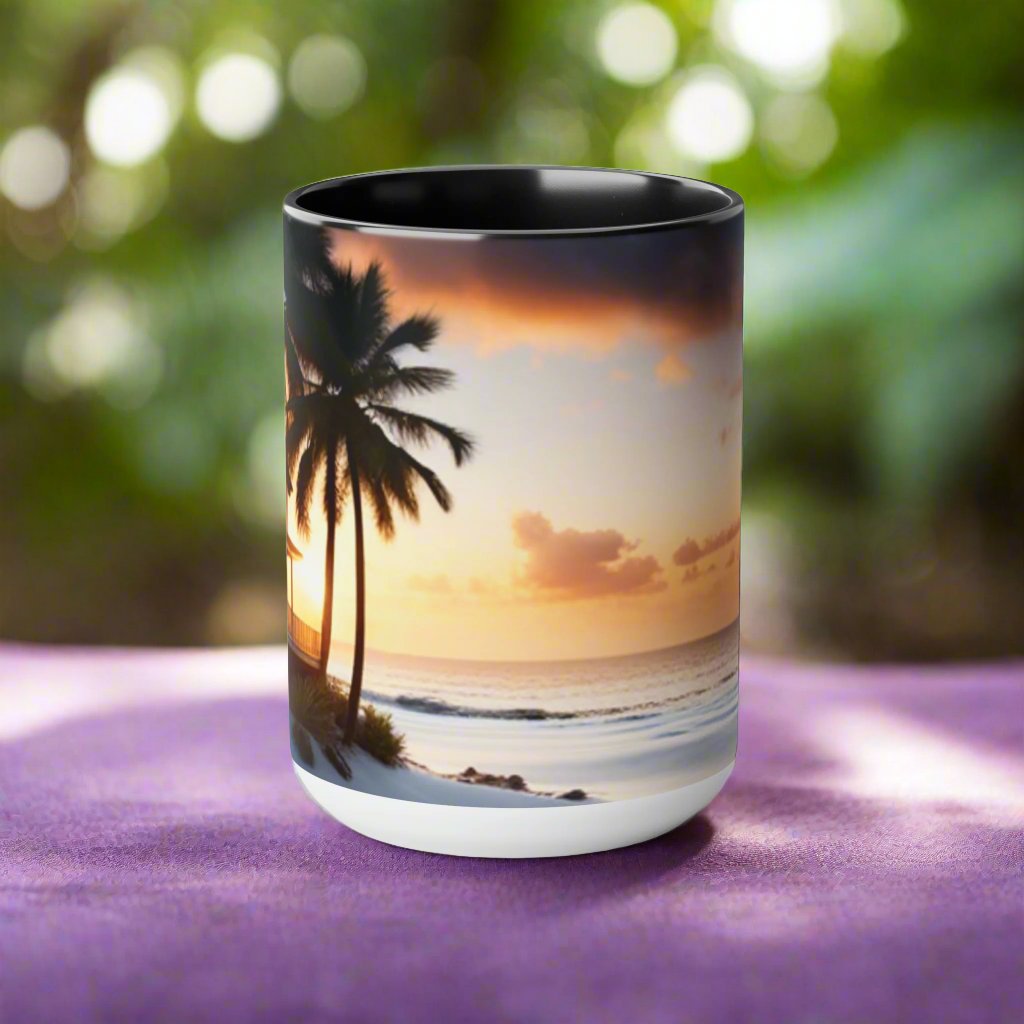 Two-Tone Coffee Mugs, 15oz