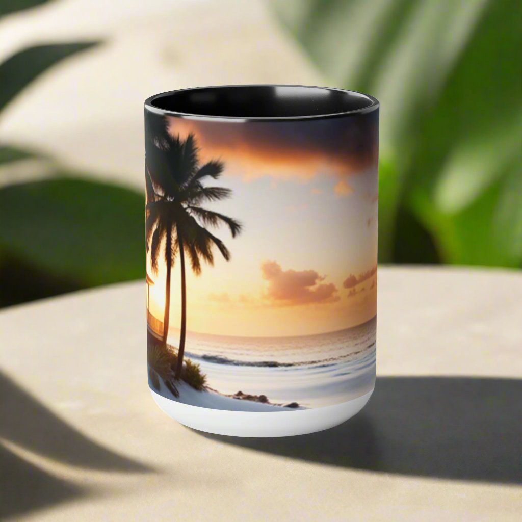Two-Tone Coffee Mugs, 15oz