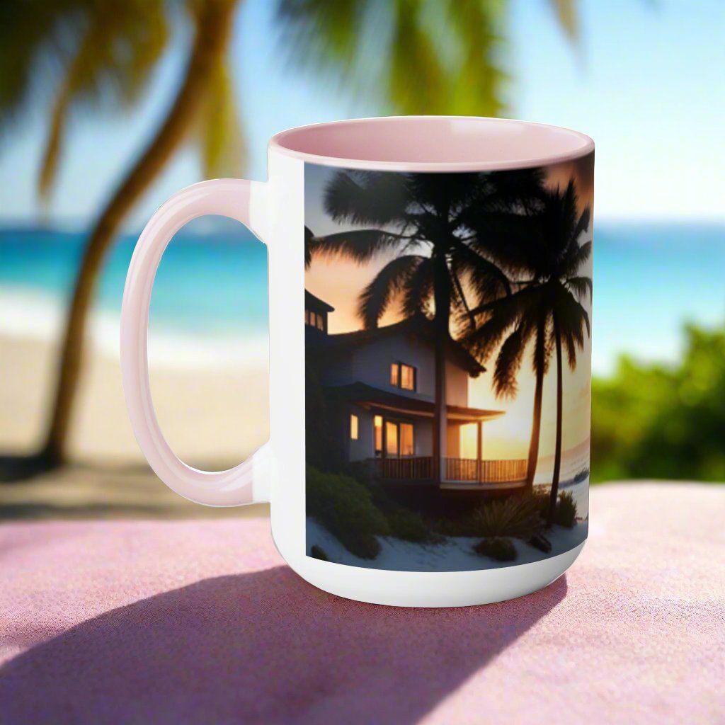Two-Tone Coffee Mugs, 15oz