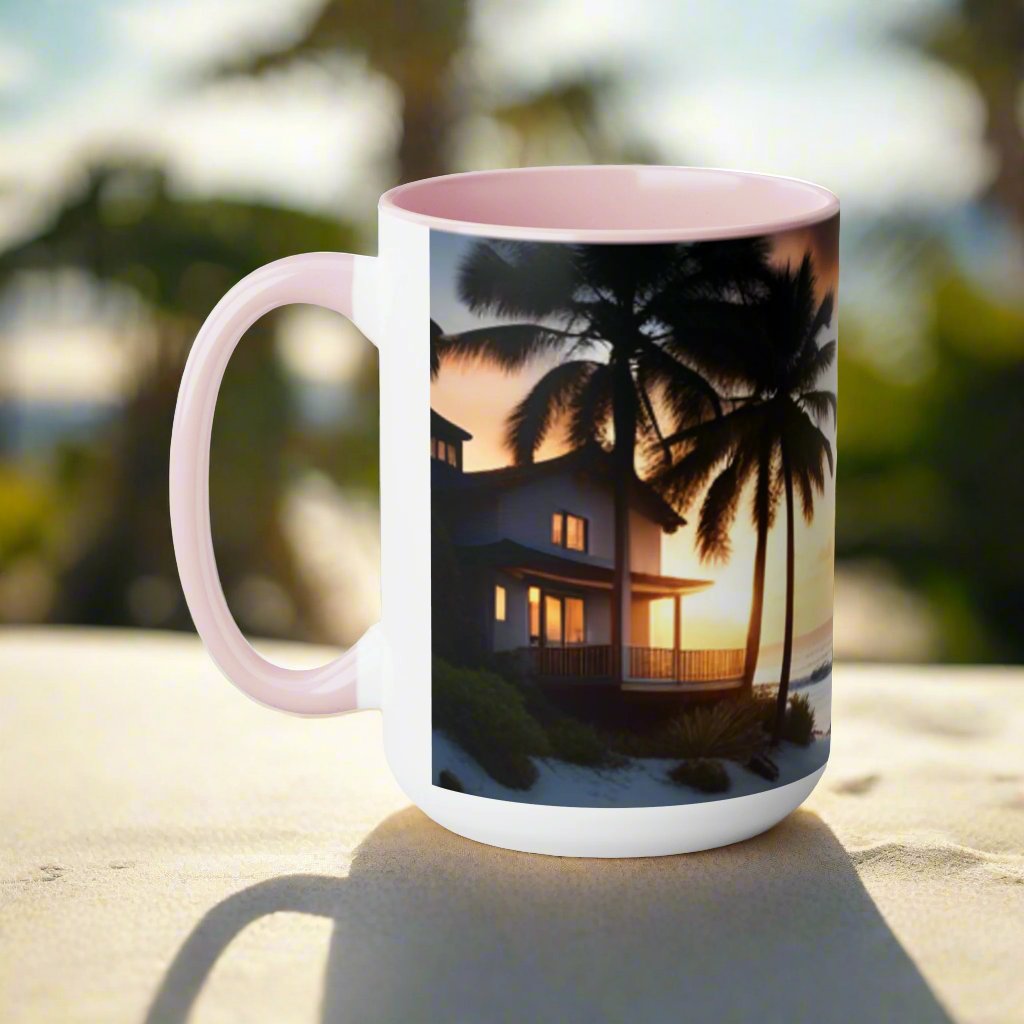 Two-Tone Coffee Mugs, 15oz
