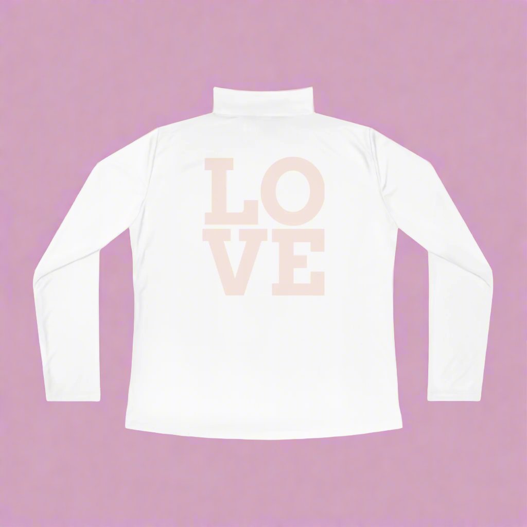 GSM Ladies Quarter-Zip Pullover/black lettering
