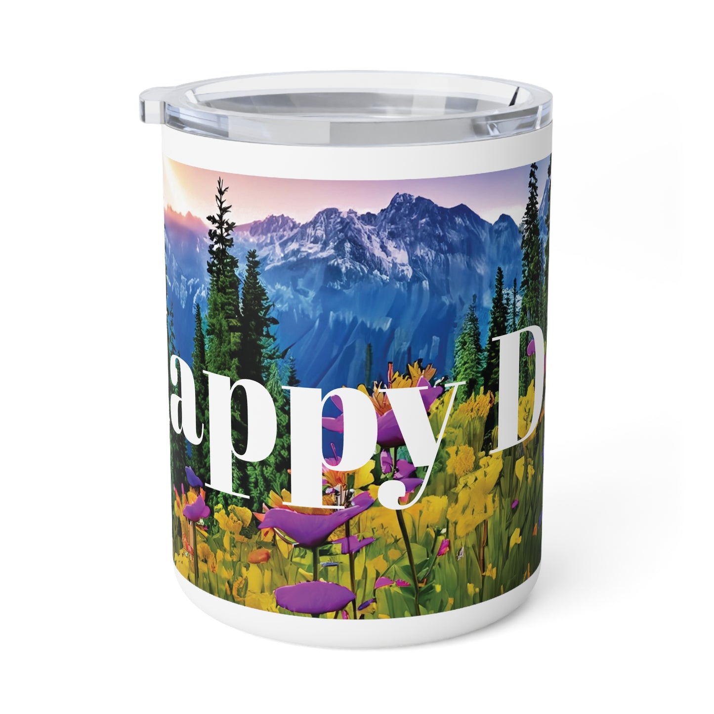 Happy Day Insulated Coffee Mug, 10oz