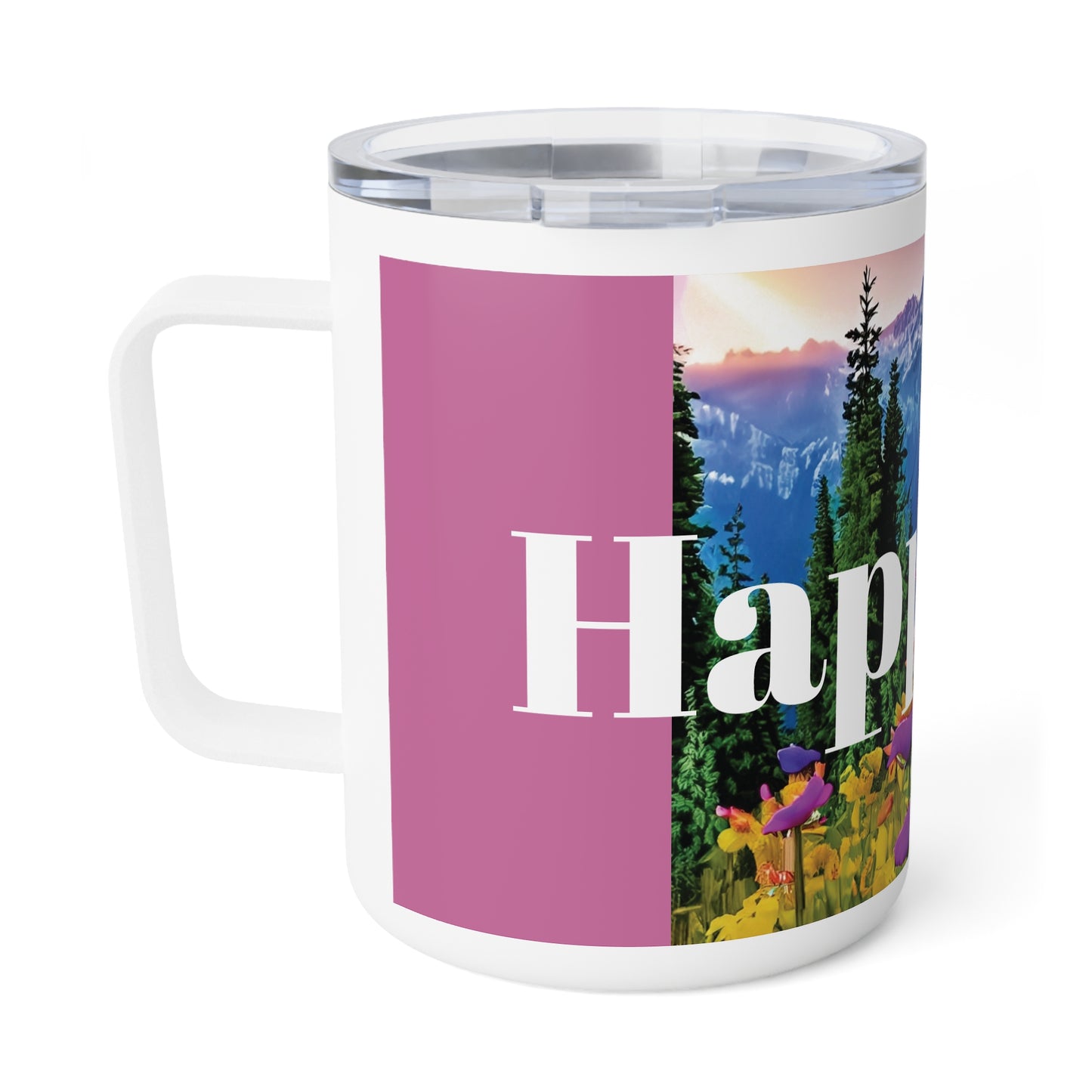 Happy Day Insulated Coffee Mug, 10oz