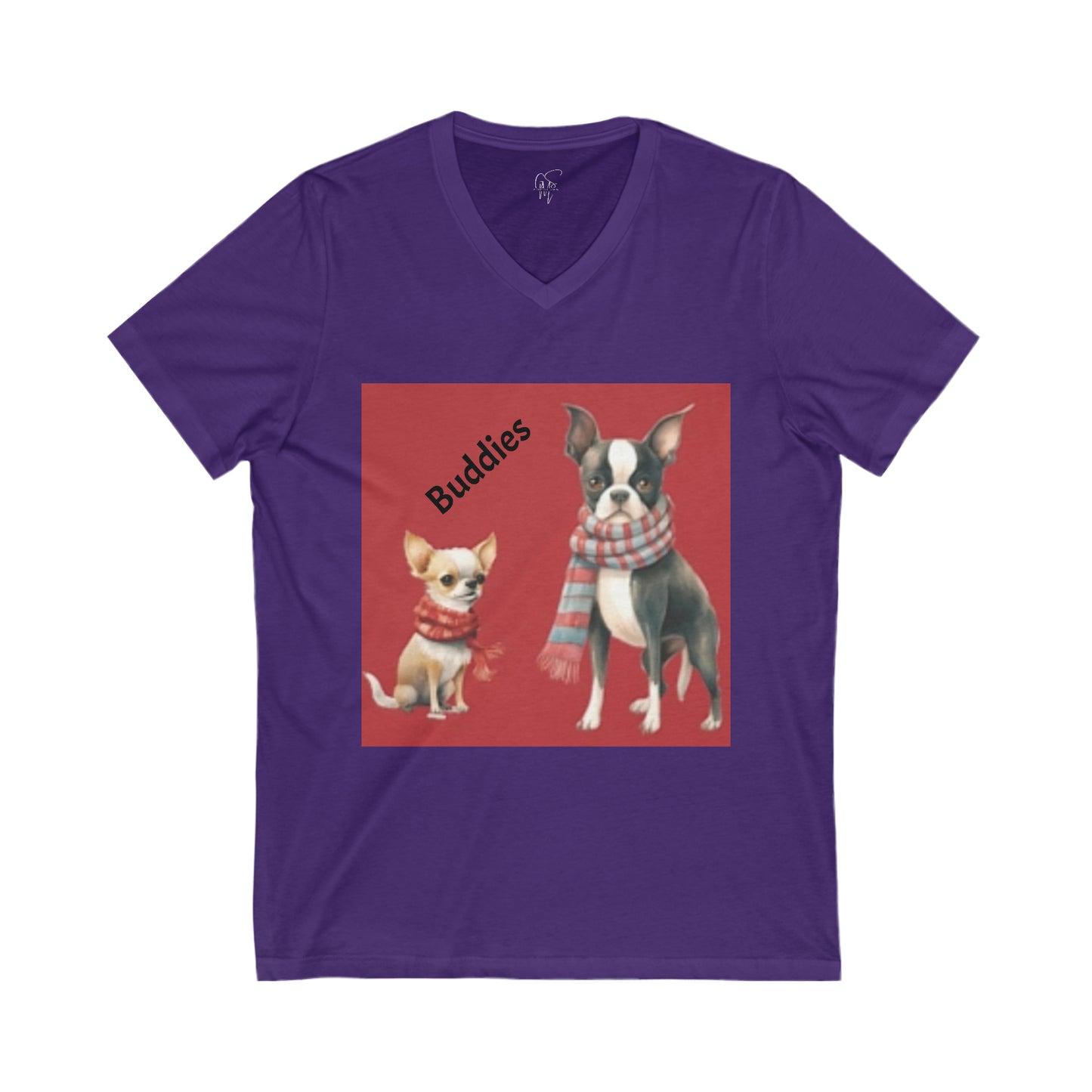 Adorable Buddies - Jersey Short Sleeve V-Neck Tee