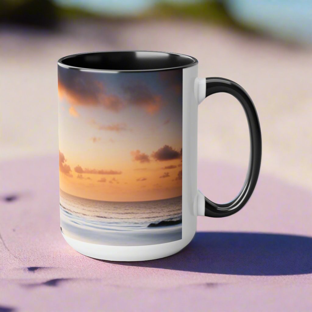 Two-Tone Coffee Mugs, 15oz