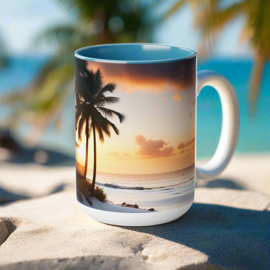 Two-Tone Coffee Mugs, 15oz