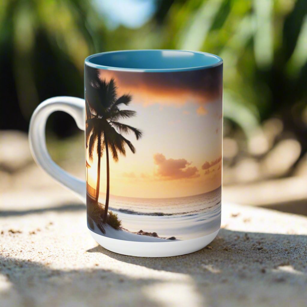 Two-Tone Coffee Mugs, 15oz