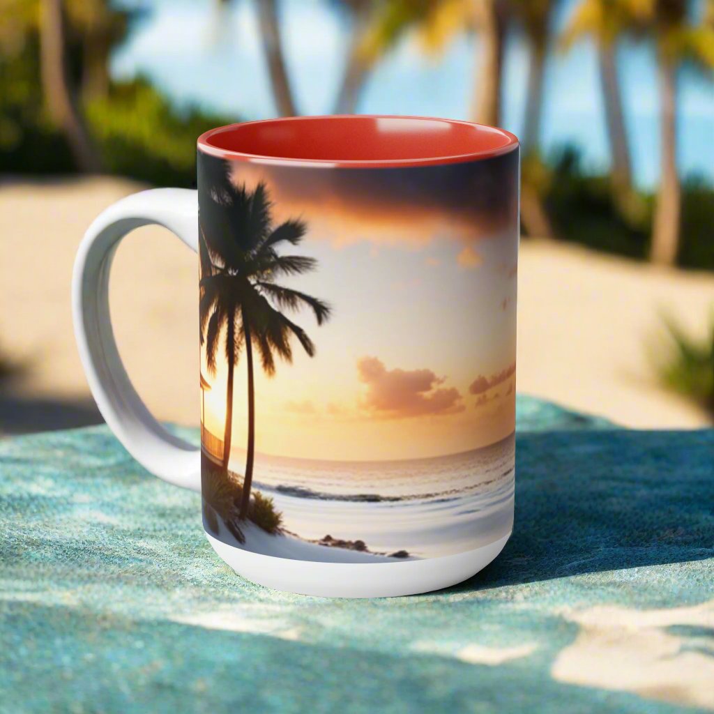 Two-Tone Coffee Mugs, 15oz