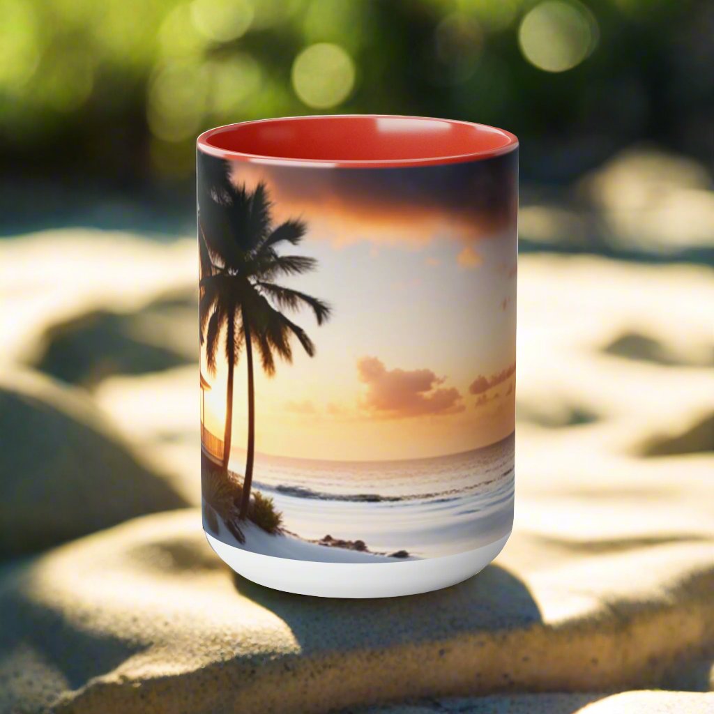 Two-Tone Coffee Mugs, 15oz