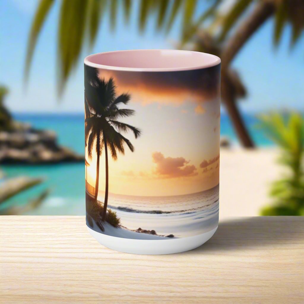 Two-Tone Coffee Mugs, 15oz