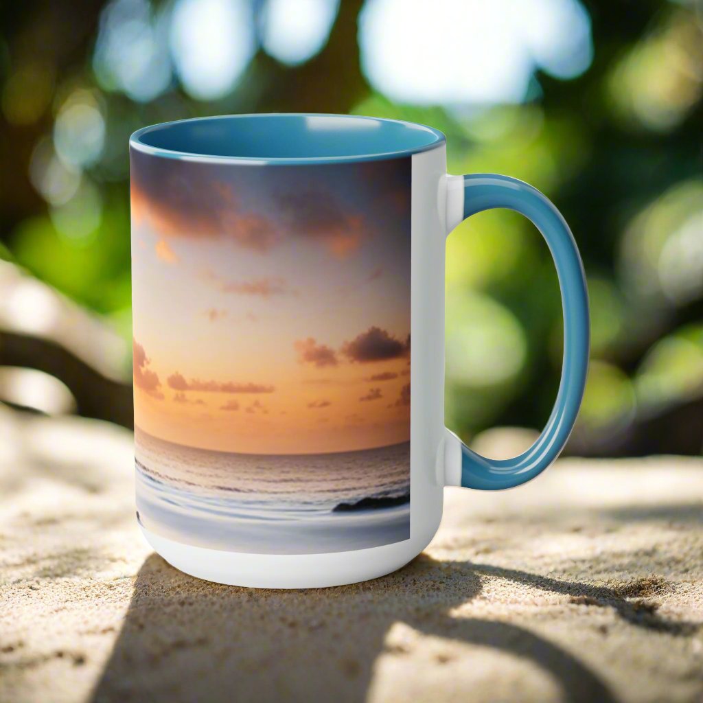 Two-Tone Coffee Mugs, 15oz