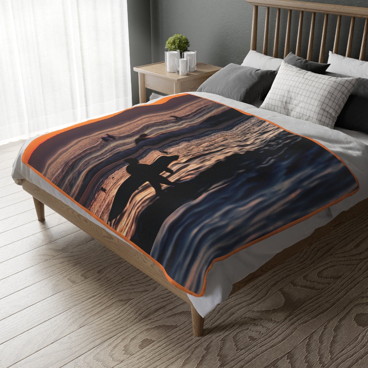 Surfing Velveteen two-sided Microfiber Blanket