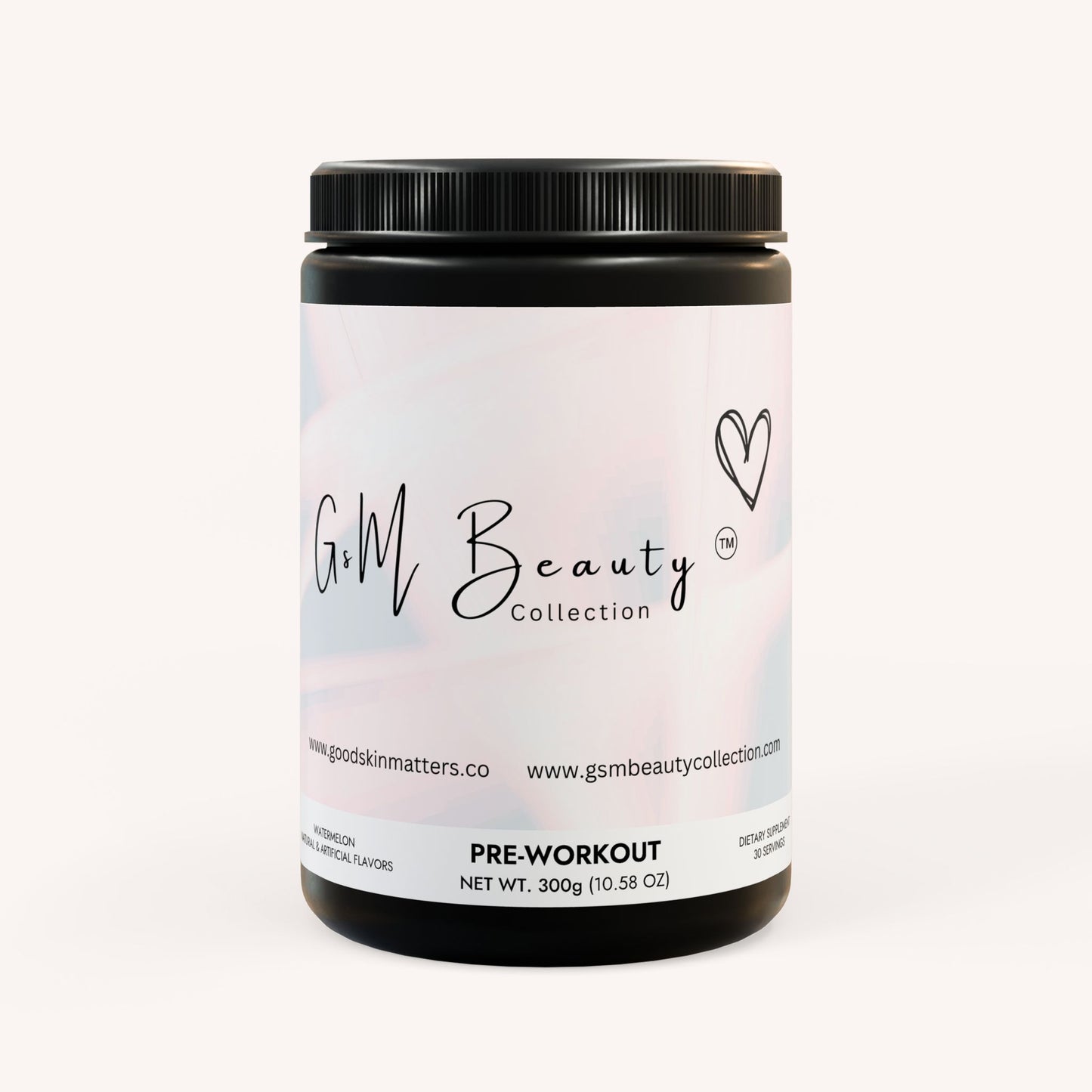 a) Pre-Workout Supplement, Watermelon (300g, 10.58oz)