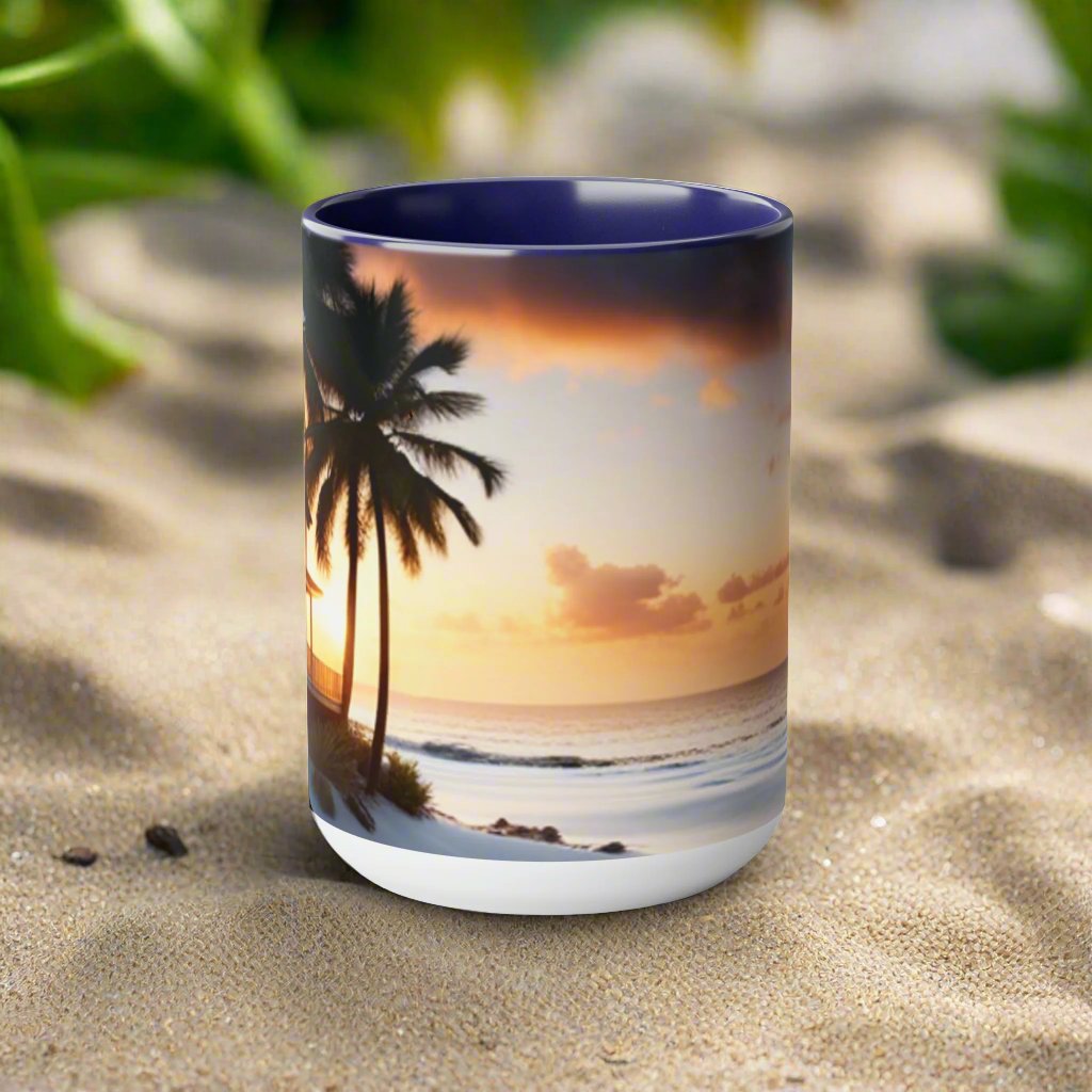 Two-Tone Coffee Mugs, 15oz