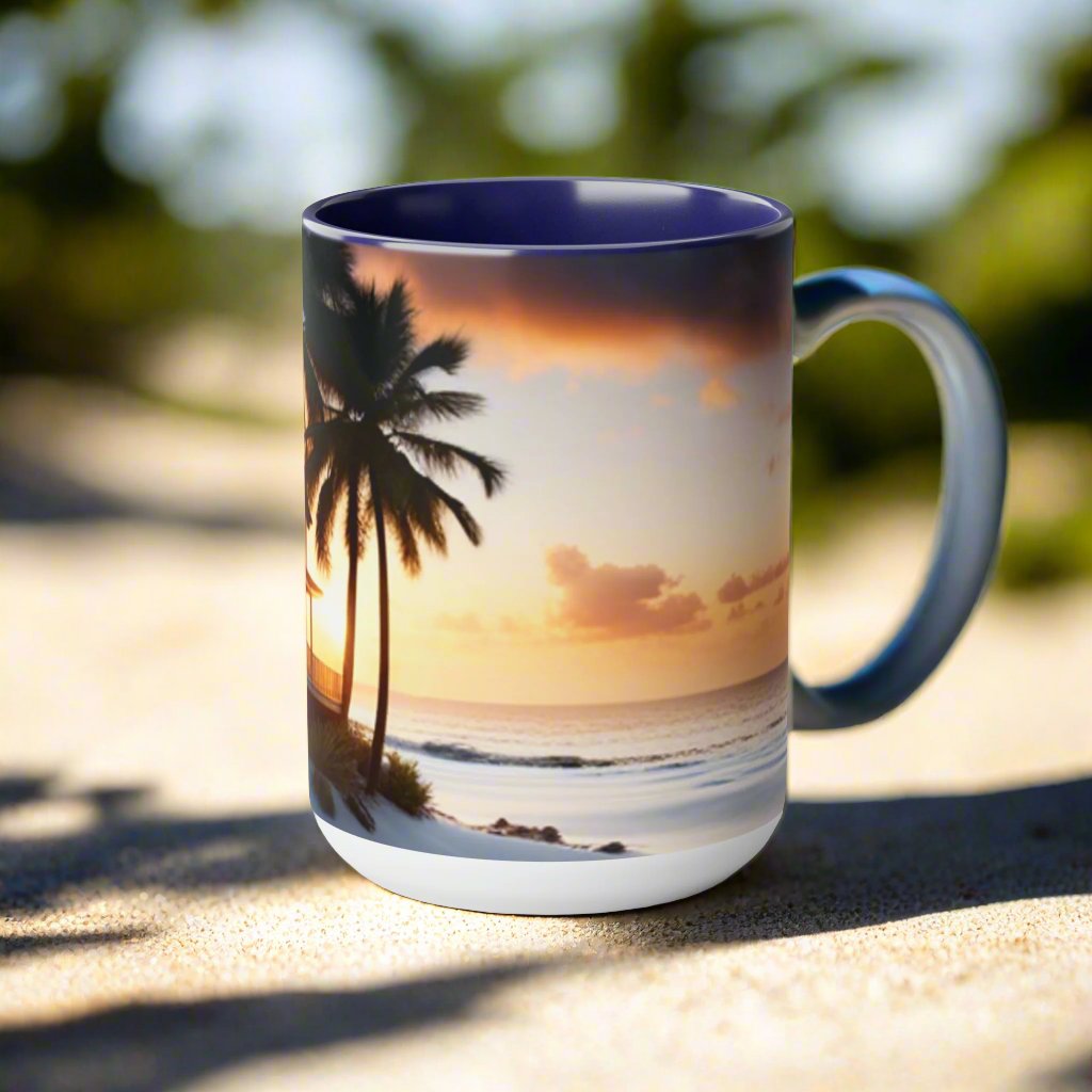 Two-Tone Coffee Mugs, 15oz