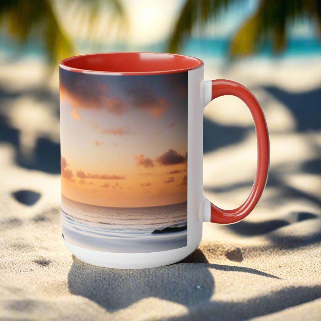 Two-Tone Coffee Mugs, 15oz