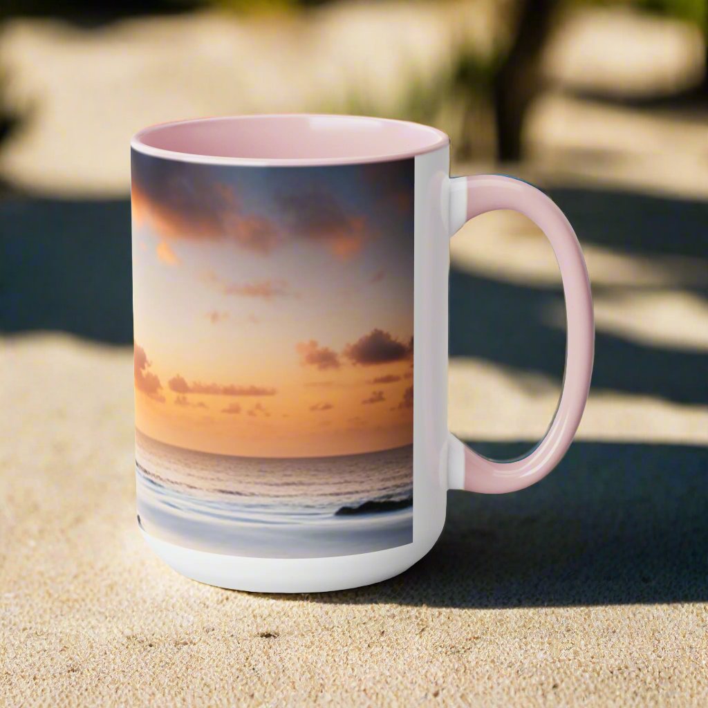 Two-Tone Coffee Mugs, 15oz