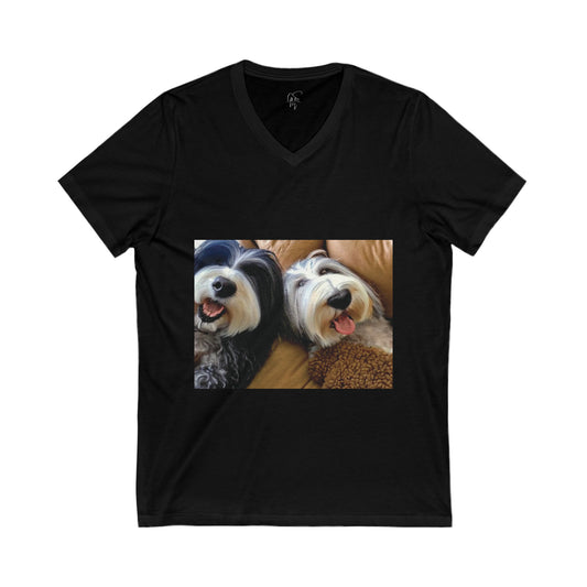 Buddies Jersey Short Sleeve V-Neck Tee