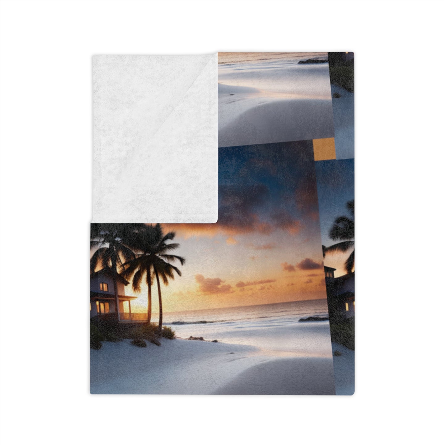 Beach House Velveteen Microfiber Blanket