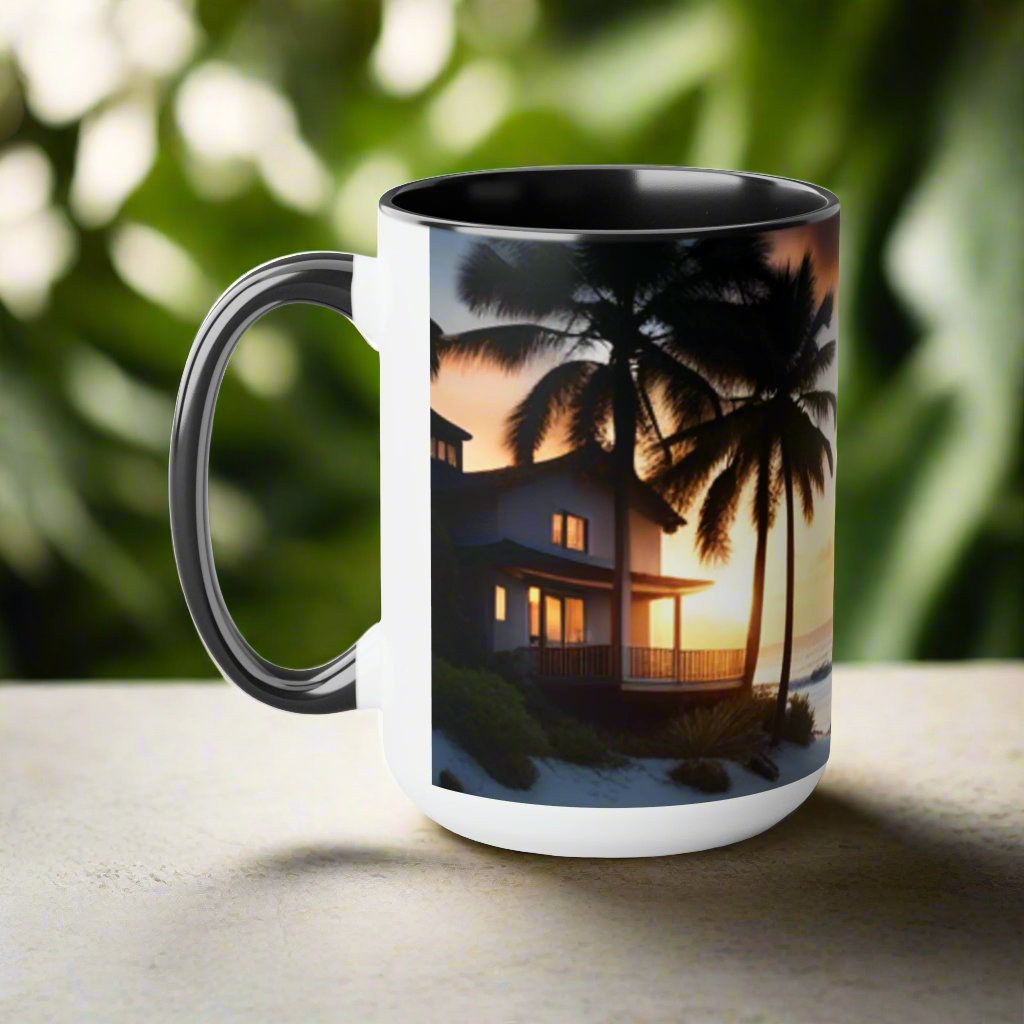 Two-Tone Coffee Mugs, 15oz