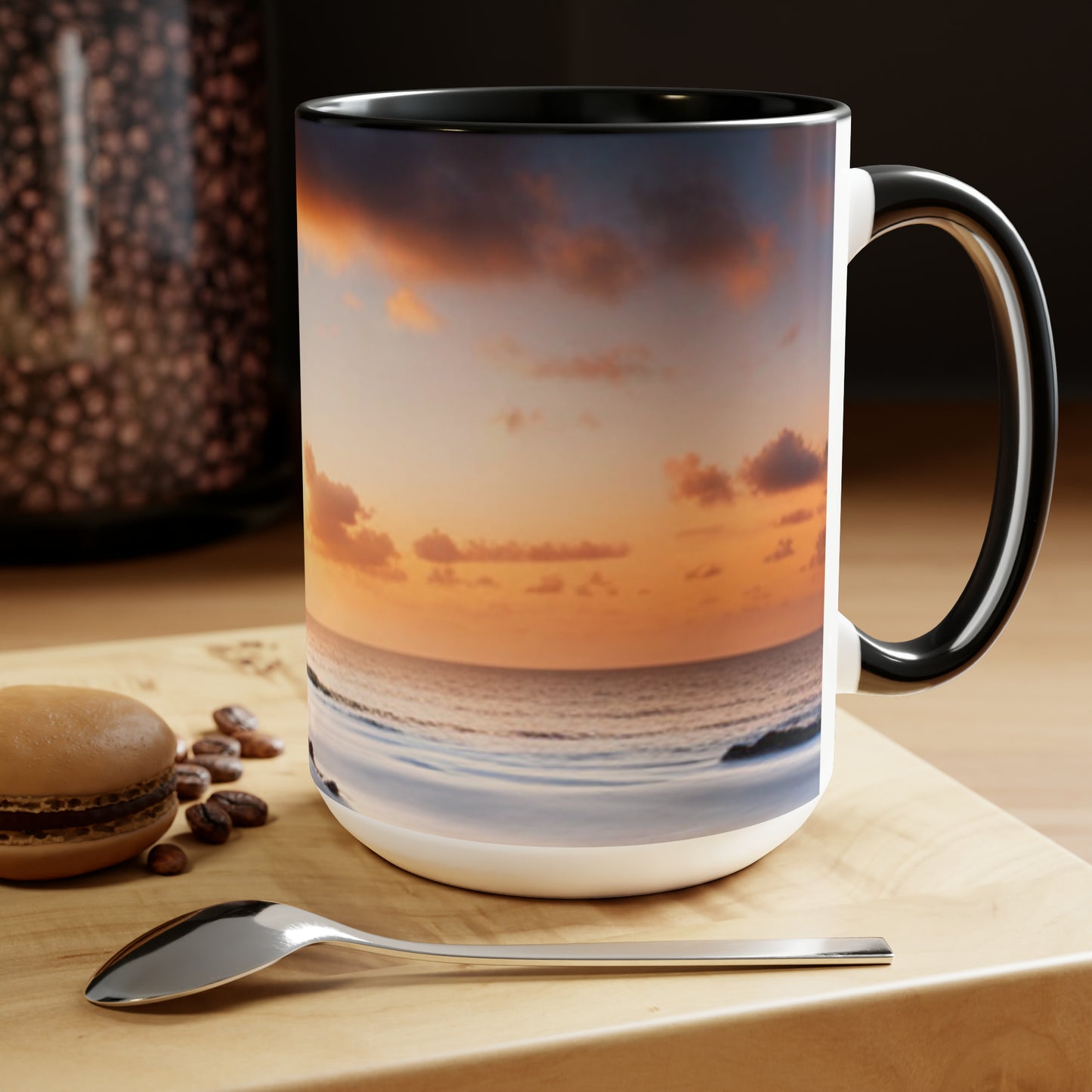 Two-Tone Coffee Mugs, 15oz