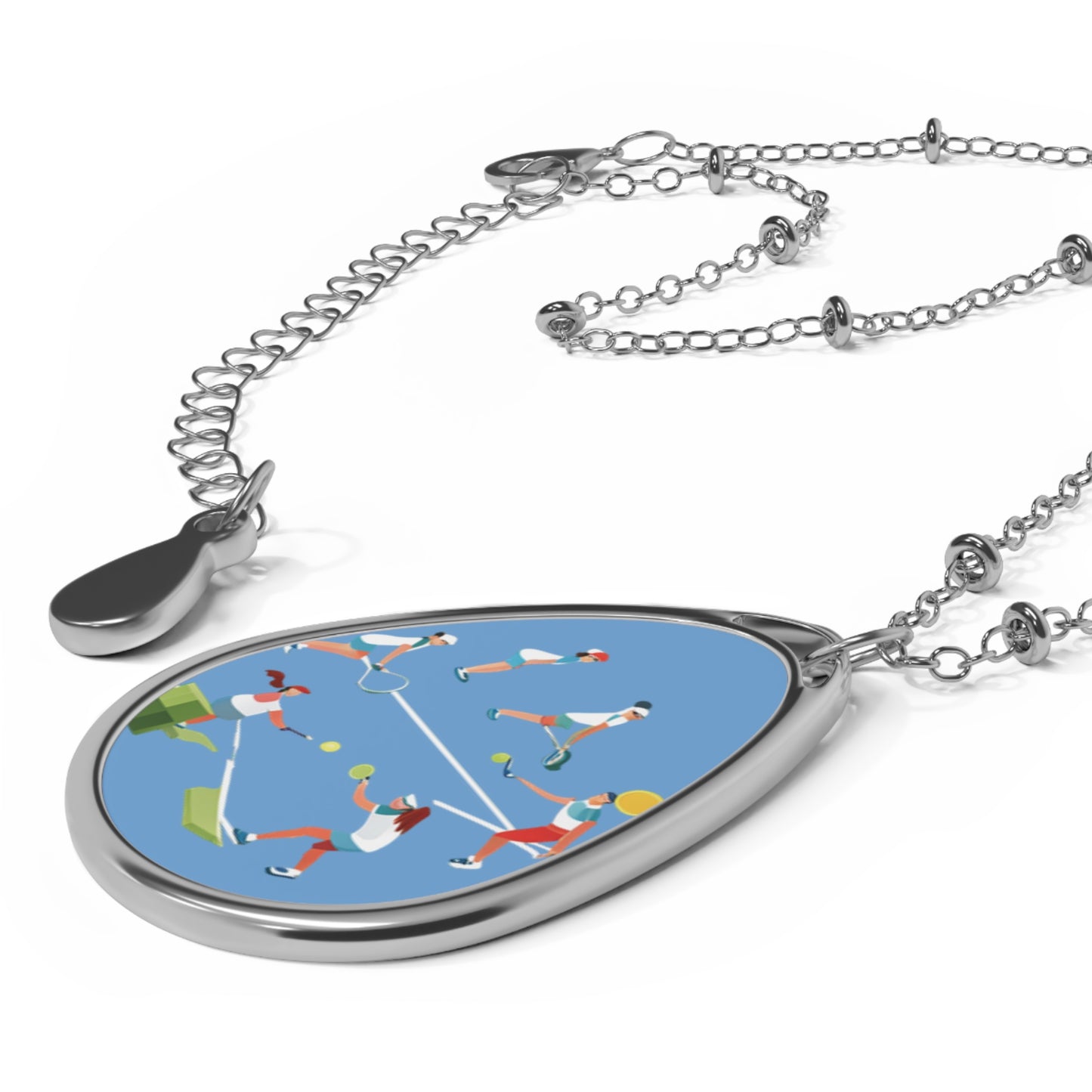 Pickleball Oval Necklace