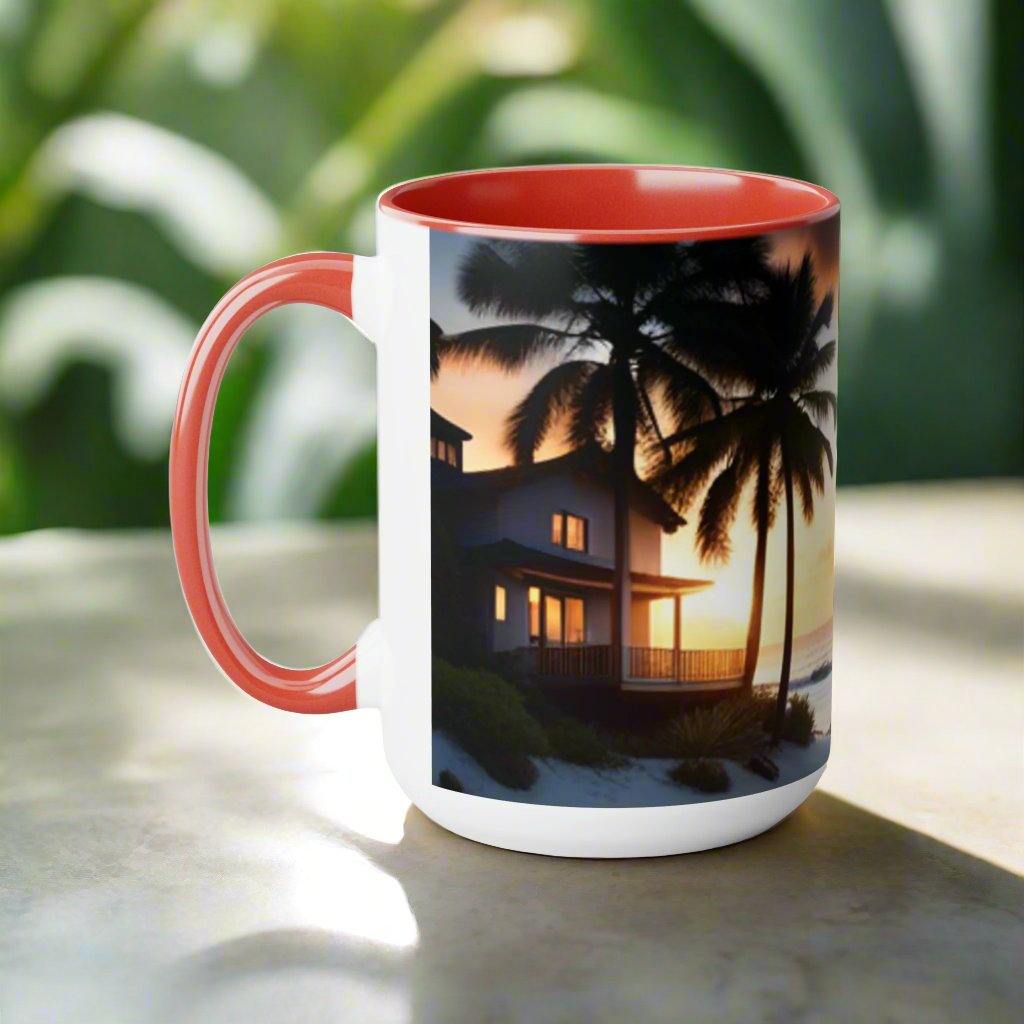 Two-Tone Coffee Mugs, 15oz