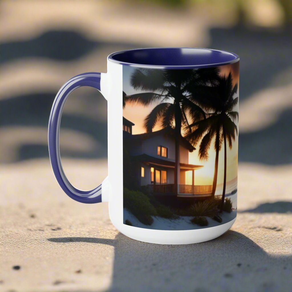 Two-Tone Coffee Mugs, 15oz