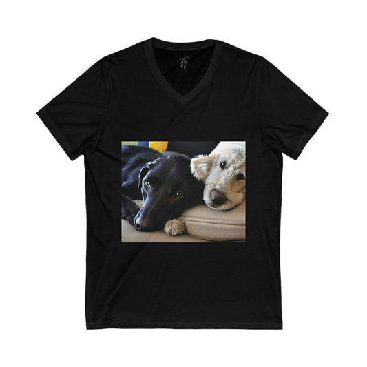 Buddies Jersey Short Sleeve V-Neck Tee