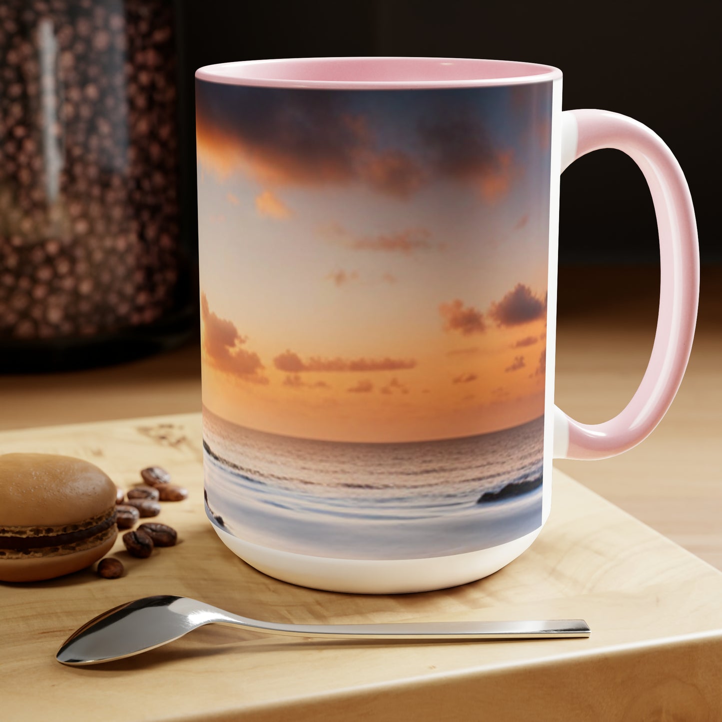 Two-Tone Coffee Mugs, 15oz