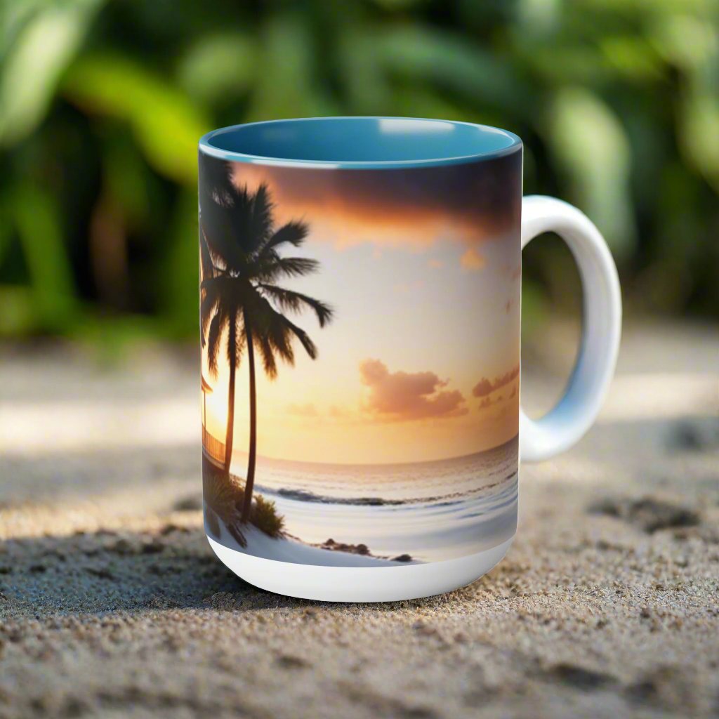 Two-Tone Coffee Mugs, 15oz