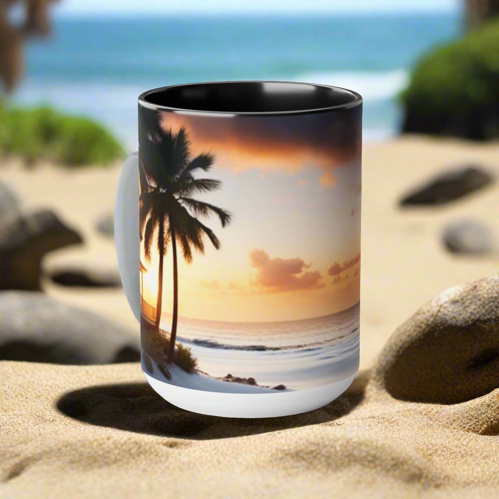 Two-Tone Coffee Mugs, 15oz