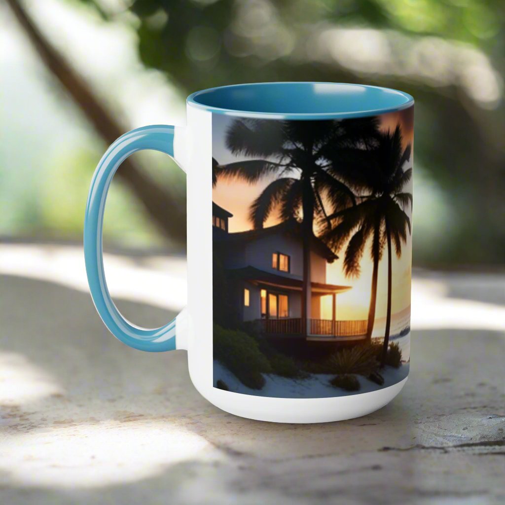 Two-Tone Coffee Mugs, 15oz