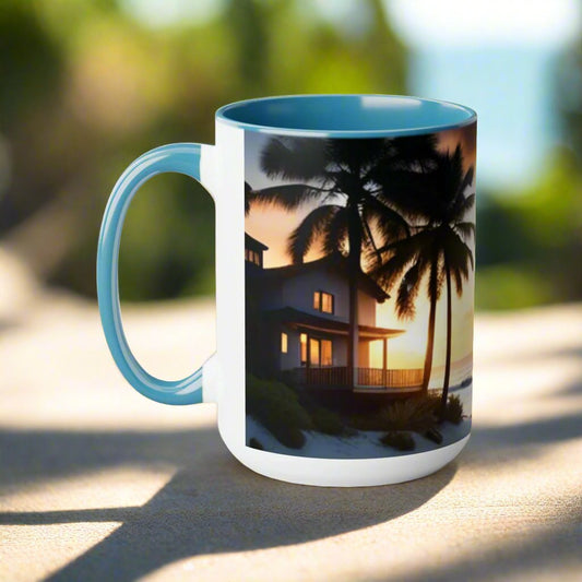 Two-Tone Coffee Mugs, 15oz