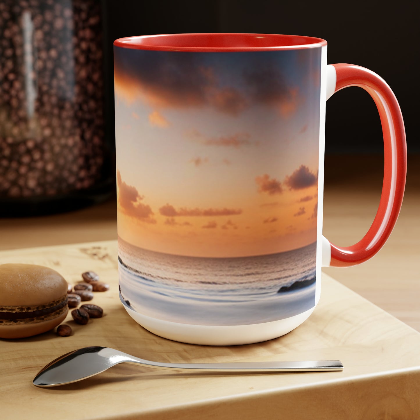 Two-Tone Coffee Mugs, 15oz