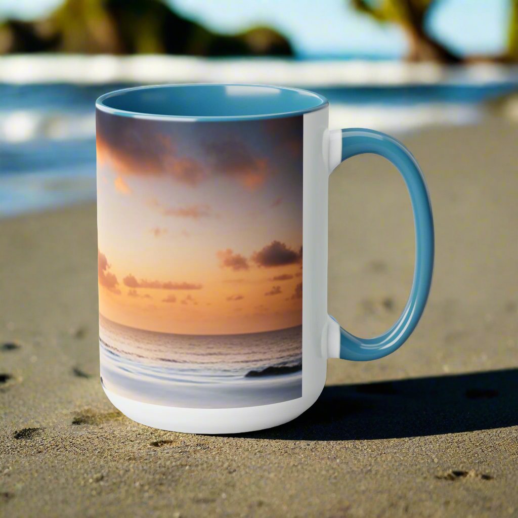 Two-Tone Coffee Mugs, 15oz