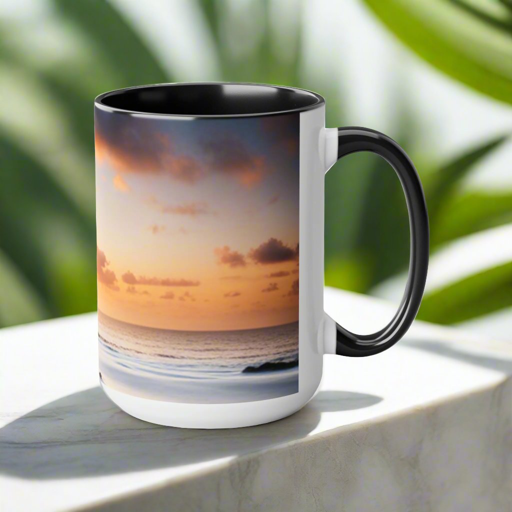 Two-Tone Coffee Mugs, 15oz