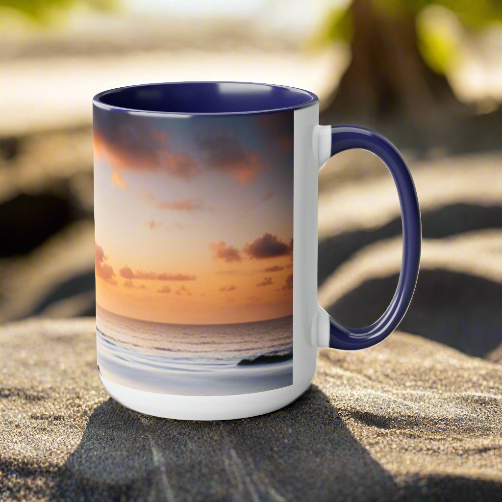 Two-Tone Coffee Mugs, 15oz