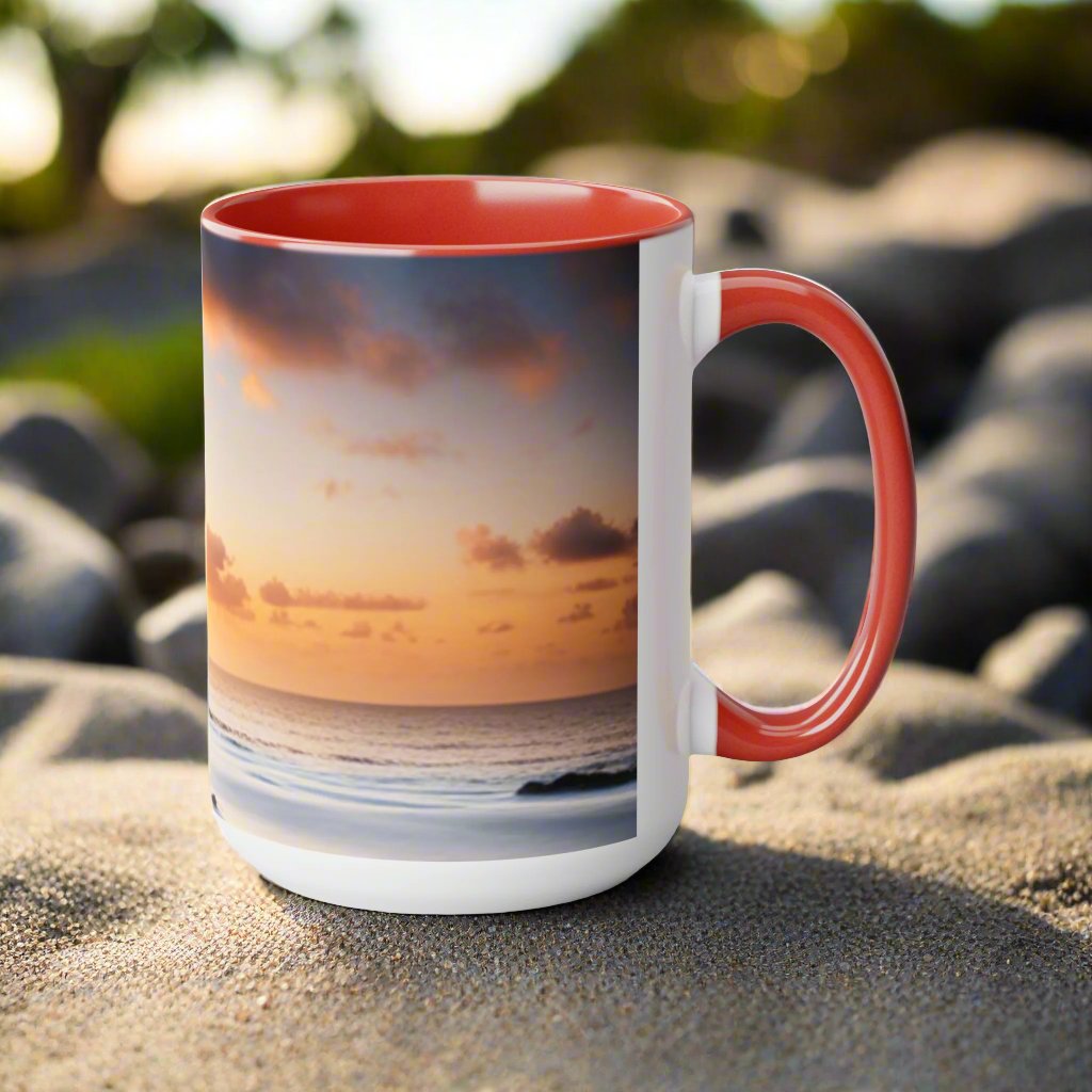 Two-Tone Coffee Mugs, 15oz