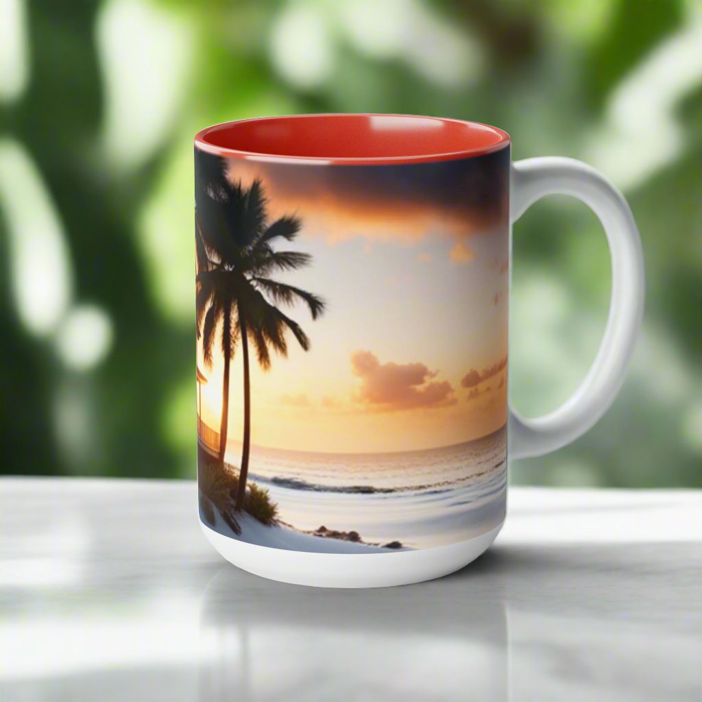 Two-Tone Coffee Mugs, 15oz